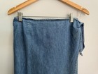 Vintage Ralph Lauren Country Blue Denim True Wrap Midi Pencil Skirt Women   s S