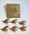 Vl a Chicago Fishing 6 Flies   Paper Bag 9 Wabash Ave Vintage Antique New