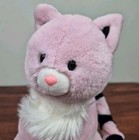 Toys R Us Animal Alley Pink Cat 13    Plush Black Tiger Stripes Long Legs