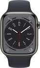 Apple Watch Series 8 Gps lte 45mm  Stainless Steel Case Midnight Sport Band