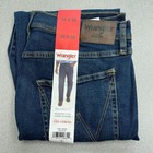 New Wrangler Men s 34x30 Relaxed Fit Jeans Straight Leg Stretch Denim Blue
