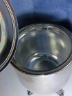 Vintage English Silver Corp  Plated Ice Bucket Vacuum Insulated Glass With Lid