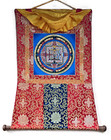 Kalachakra Mandala Original Masterpiece Tibetan Thangka Painting With Silk Frame