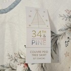 34th   Pine Large 53    Christmas Tree Skirt Trees Forest Pine Cream Ornaments New