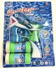 Clear Blue Bubble Gun W  Light   Sound Music Blower W  2 Bottles Kids Dolphin 