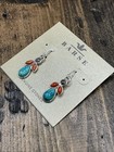 Barse Lark Earrings- Turquoise   Amber-silver -nwt