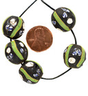 5 Ghost Venetian Black Trade Bead