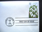 1996 Winter Garden Flowers Snowdrop Gold Golden Replica Fdc Cover Stamp