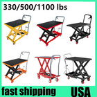 330 500 1100lbs Hydraulic Lift Table Cart 28 5  Or 32  Lifting Single Scissor