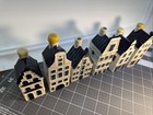 Lot Of 6 Klm Airlines Blue Delft Porcelain House Bols Holland Empty Set