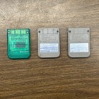 Lot Of 3 Official Sony Playstation Oem Ps1 Memory Card Scph-1020 Gray Grey green
