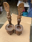 Tiki Statue Candle Tea Light Holder Votive Set Wall Stand Table Sconce Planter