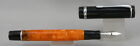Conklin Duragraph Orange Nights Orange black Fountain Pen - Fine Nib - New 