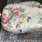 Vintage Wicker Sewing Box Basket Fabric Woven Handle With Vintage Accessories   