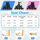 Adjustable Kids    Inline Skates 4 Sizes Adjustable Blade Roller W light-up Wheels