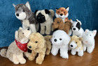Lot Of 10 Douglas Small 8-10    Dogs Wolves Fox Plush Collectible Realistic Lot 14