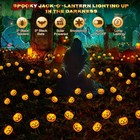 Halloween Decorations Outdoor 4 Pack Solar Lights  24 Led Scary Pumpkin Swaying