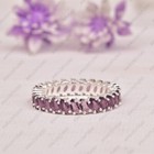 Vintage Alexandrite Full Eternity Statement Ring  Antique Anniversary Band Ring