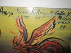Vintage Mexican Retablo Folk Art Ex Voto Religious Tin Folk Art Rooster