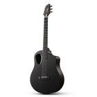 Donner Rising-g2 Acoustic Electric Guitar Carbon Fiber Top Built-in Pickup Black