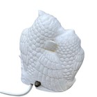 Vintage Owl Ceramic Night Light Lamp White Electric Plugin Works Rare Midcentury