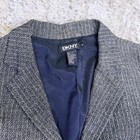Dkny Donna Karan Women   s Size 12 Wool Linen Blend Blazer 3 4 Sleeve Gray