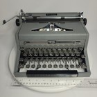 Vintage Gray And Black 1940   s Royal Quiet De Luxe Portable Typewriter With Case