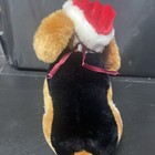 Russ Berrie  buddy  Brown Black Puppy Dog Plush Stuffed Animal Christmas