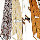 Vtg Lot Of 7 Neckties Beau Brummell   Others Retro Polyester 1silk 54-56 l 3-4 w