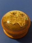 Turned Wood Trinket Box Handpainted Cats On Top