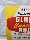 Vintage Hiawatha Glass Casting Fishing Rod Cardboard  Display Advertisement