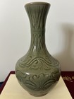 Old Fine Chinese Yue Kiln Vase Flower Pattern