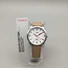 Timex Weekender Womens Watch 32mm Beige Leather Strap Indiglo T2n861 Box