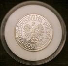    1991 Poland 200 000 Z  otych  999 Fine Silver Proof - Pope Jan Pawe   Ii