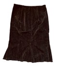J Jill Women   s Soft Corduroy Skirt 6p Brown Ruffle Coastal Cowgirl Cottagecore
