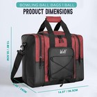 Bowling Ball Bag For Single Ball -bowling Bag With Padded Holder  2 Pockets F   