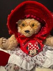 Vintage Mohair Jointed Brown Teddy Bear  lucy   Knitted Sweaters Glasses More  