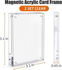 Acrylic Card Frame  Magnetic Trading Display Frames Desktop Clear 