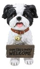 Ebros Shih Tzu Dog Statue With Jingle Collar Welcome Greeting Sign 11 25 tall