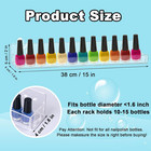 6 Pack Nail Polish Rack  Wall Mounted Organizer Shelf With Removable Anti-slip E