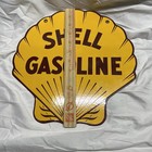 Vintage  Shell Porcelain Gas Station Sign