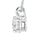 3 4ct Diamond Round Solitaire Pendant 14k White Gold Lab Grown