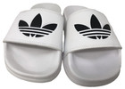 Adidas Youth Boy s Adilette Lite Slip On Slide Sandals White black Size 6 108l