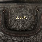 Antique Vintage Large Medical Doctor Bag Dark Brown Genuine Cowhide Leather
