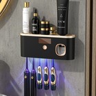 Smart Toothbrush Sanitizer Stand W  Automatic Toothpaste Dispenser Usb