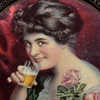 Antique Advertising Beer Tip Tray C  1911 Grill Room Cincinnati Nice 4-1 4   