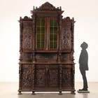 Antique Neo-renaissance Style Cupboard Wood Xix Century