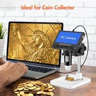 Elikliv Microscope  Lcd Digital Coin Microscope 1000x  Coin Magnifier With Light