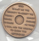 1 I Year - Gamblers Anonymous Recovery Medal Token Chip Coin