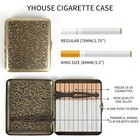 Retro Metal Cigarette Box Double Sided Spring Clip Open Pocket Holder For 20cigs
